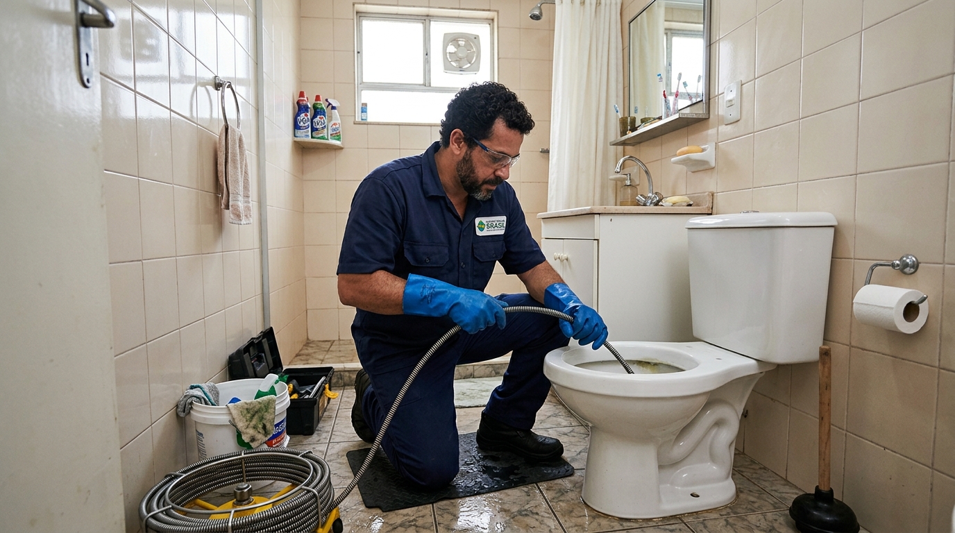 Desentupimento de vaso com equipamento em São Luís-MA